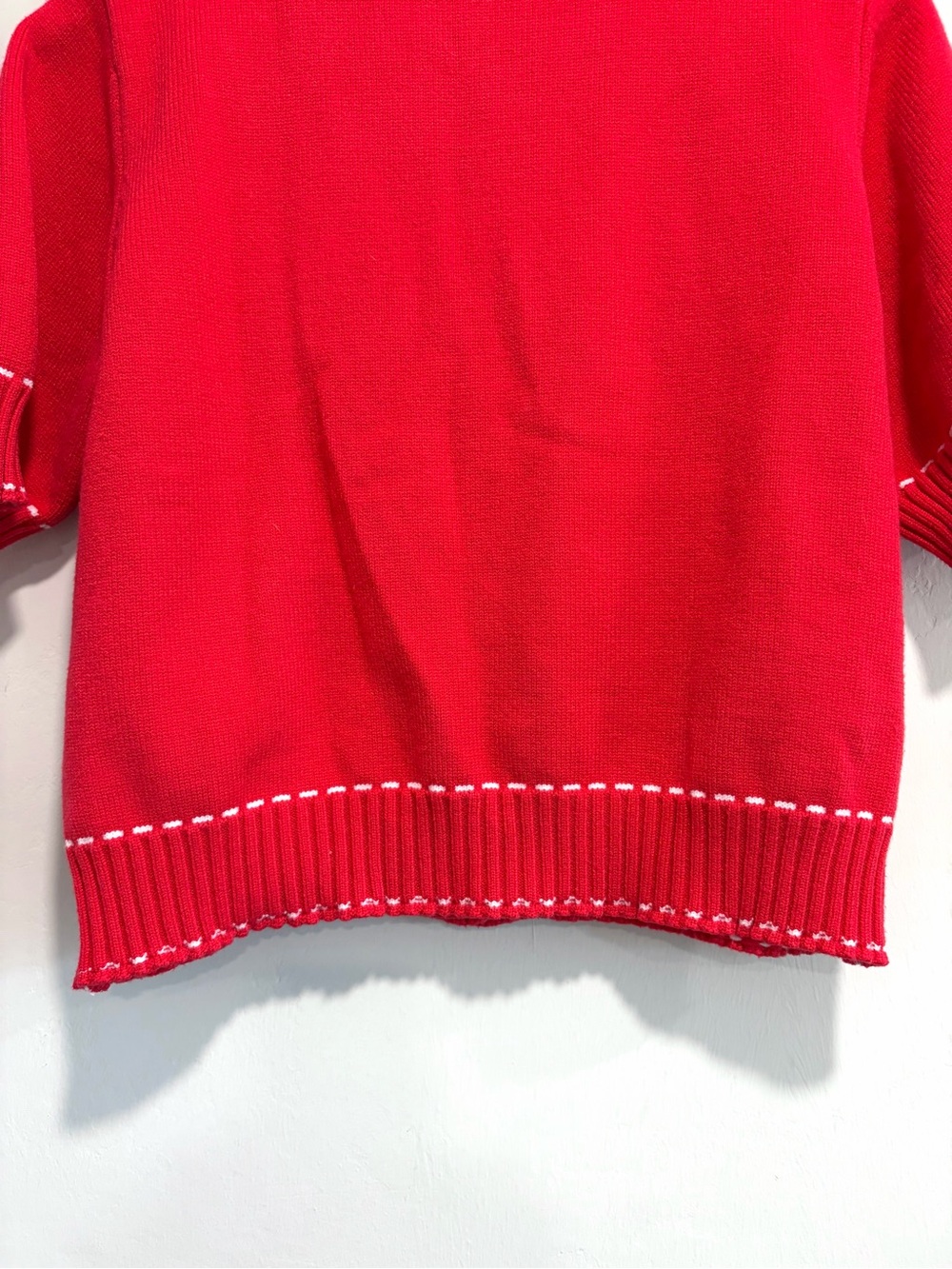 THML Short Sleeve Stitched Button Front Chunky Knit Cardigan - Picture 11 of 12